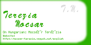 terezia mocsar business card